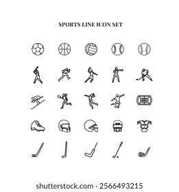 soirts line icon vector illust collection