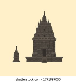 Sojiwan Buddhist Temple located in Klaten, Java, Indonesia