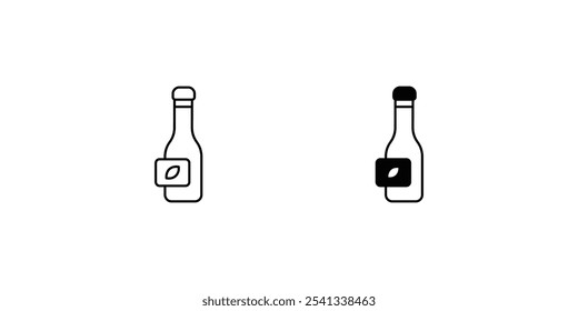 Icono de soju con fondo blanco Vector Ilustración de stock