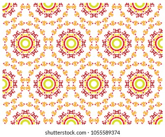 soka orange flower pattern