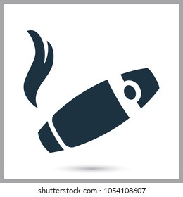 Soking cigar simple icon