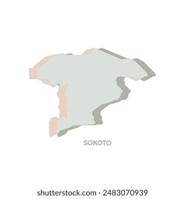 Sokoto Map - World Map International vector template. Nigeria region silhouette vector illustration