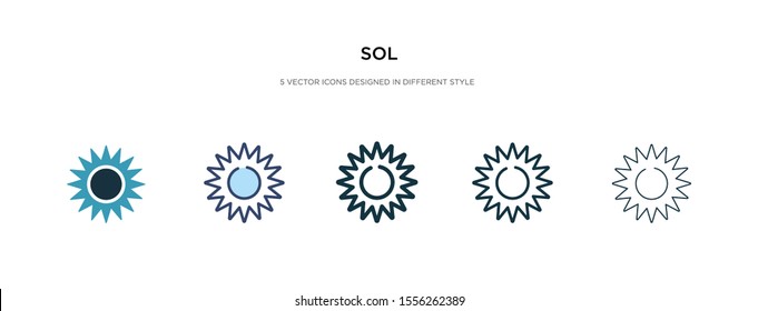 sol icon in different style vector illustration. two colored and black sol vector icons designed in filled, outline, line and stroke style can be used for web, mobile, ui