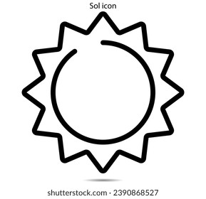 Sol icon vector illustration graphic on background