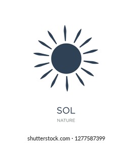 sol icon vector on white background, sol trendy filled icons from Nature collection, sol vector illustration