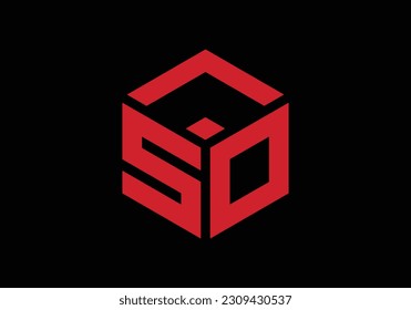 SOL Initial Monogram Letter sol Logo Design Vector Template l s o Cube Polygon Letter Logo Design