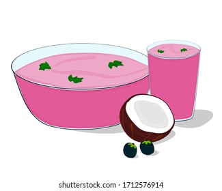 sol kadhi indian Maharashtra Vektorillustration