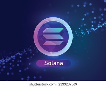 Solana cryptocurrency altcoin logo, icon vector illustration 