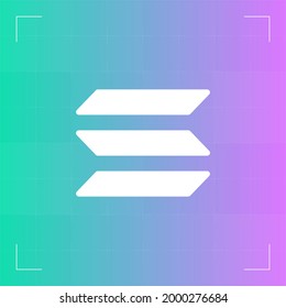 Solana cryptocurrency colorful gradient logo.