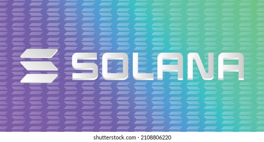 Solana (SOL) Crypto currency logo technology vector illustration background