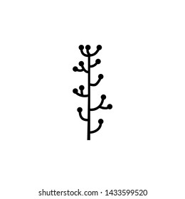 Solanum Spice, Condiment Herb. Flat Vector Icon illustration. Simple black symbol on white background. Solanum Spice, Condiment Herb sign design template for web and mobile UI element