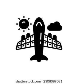 Icono de Aeronave Solar en vector. Ilustración