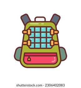 Icono de mochila solar en vector. Ilustración