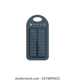 Solar battery charger is being charged using sunlight, making it a sustainable and eco friendly power source for electronic devices