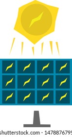 solar battery is charging under the sun. The concept of nature and ecology