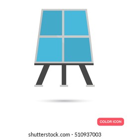 Solar battery color icon. Flat design. Environmental theme for web and mobile