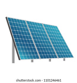 Solar battery eco system vector illustration vector illustration. Production of eco renewable energy in nature, alternative sources of energy.