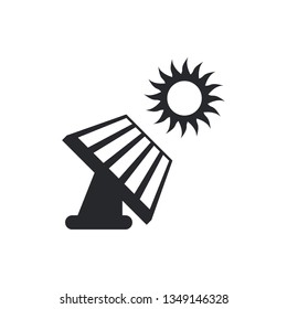 solar battery flat vector icon