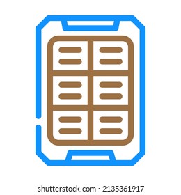 solar battery gadget color icon vector. solar battery gadget sign. isolated symbol illustration