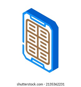 solar battery gadget isometric icon vector. solar battery gadget sign. isolated symbol illustration