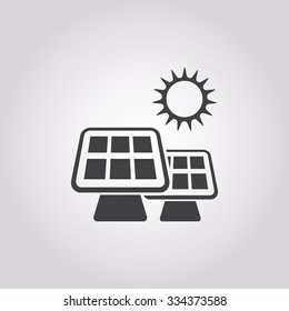 Solar battery icon. 