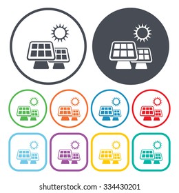 Solar battery icon. 