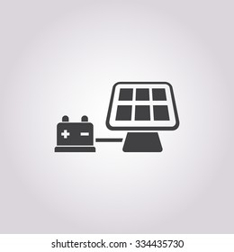 Solar battery icon.