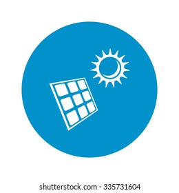 Solar battery icon. 
