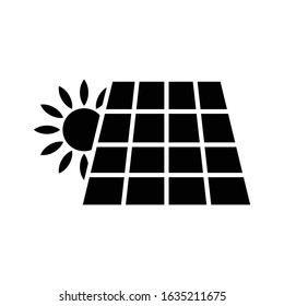 solar battery icon black vector Solar panel
