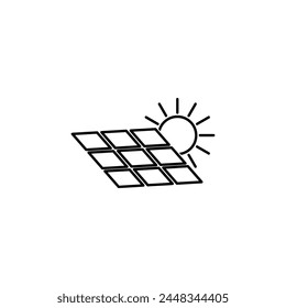 solar battery icon black vector Solar panel