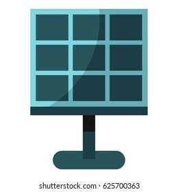 Solar battery icon flat isolated on white background vector illustration