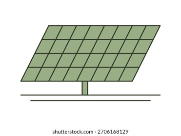Icono de la batería solar, Ilustración vectorial plana.