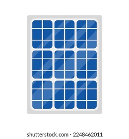 Solar battery icon. Rectangular solar panel. Color silhouette. Top view in front. Vector simple flat graphic illustration. Isolated object on a white background. Isolate.