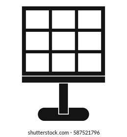 Solar battery icon. Simple illustration of solar battery vector icon for web