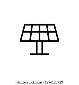 solar battery icon. Simple thin line, outline vector of eco icons for UI and UX, website or mobile application on white background