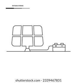 Solar Battery Icon Vector Design.