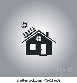 solar battery icon, vector design