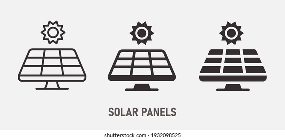Solar battery icon. Vector illustration isolated on white.