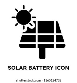 Solar Battery icon vector isolated on white background, Solar Battery transparent sign , dark pictogram