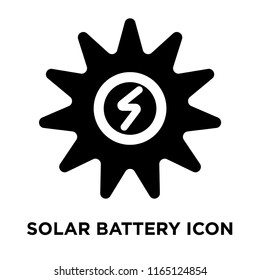 Solar Battery icon vector isolated on white background, Solar Battery transparent sign , dark pictogram