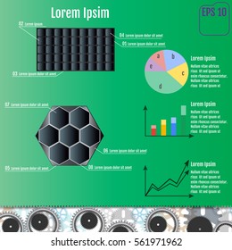 solar battery infographic concept. vector illustration