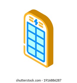 solar battery isometric icon vector. solar battery sign. isolated symbol illustration
