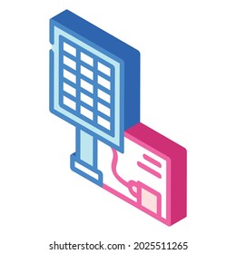 solar battery isometric icon vector. solar battery sign. isolated symbol illustration
