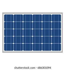 Solar battery on white background