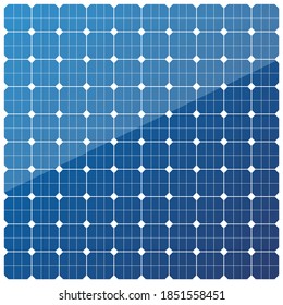 Solar battery panel texture. Modern alternative eco energy concept. Vector illustration pattern isolated on white background.