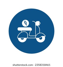 Solar battery scooter Vector Icon which can easily modify or edit

