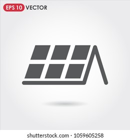 solar battery single vector icon on light background