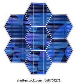 Solar battery vector