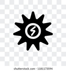 Solar Battery vector icon isolated on transparent background, Solar Battery logo concept