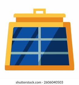Solar battery vector on white background.
